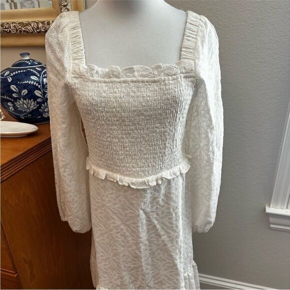 NWT Veronica Beard Denise Smocked
Bodice Peplum PuffSleeve Mini Dress-S6 - Picture 4 of 8